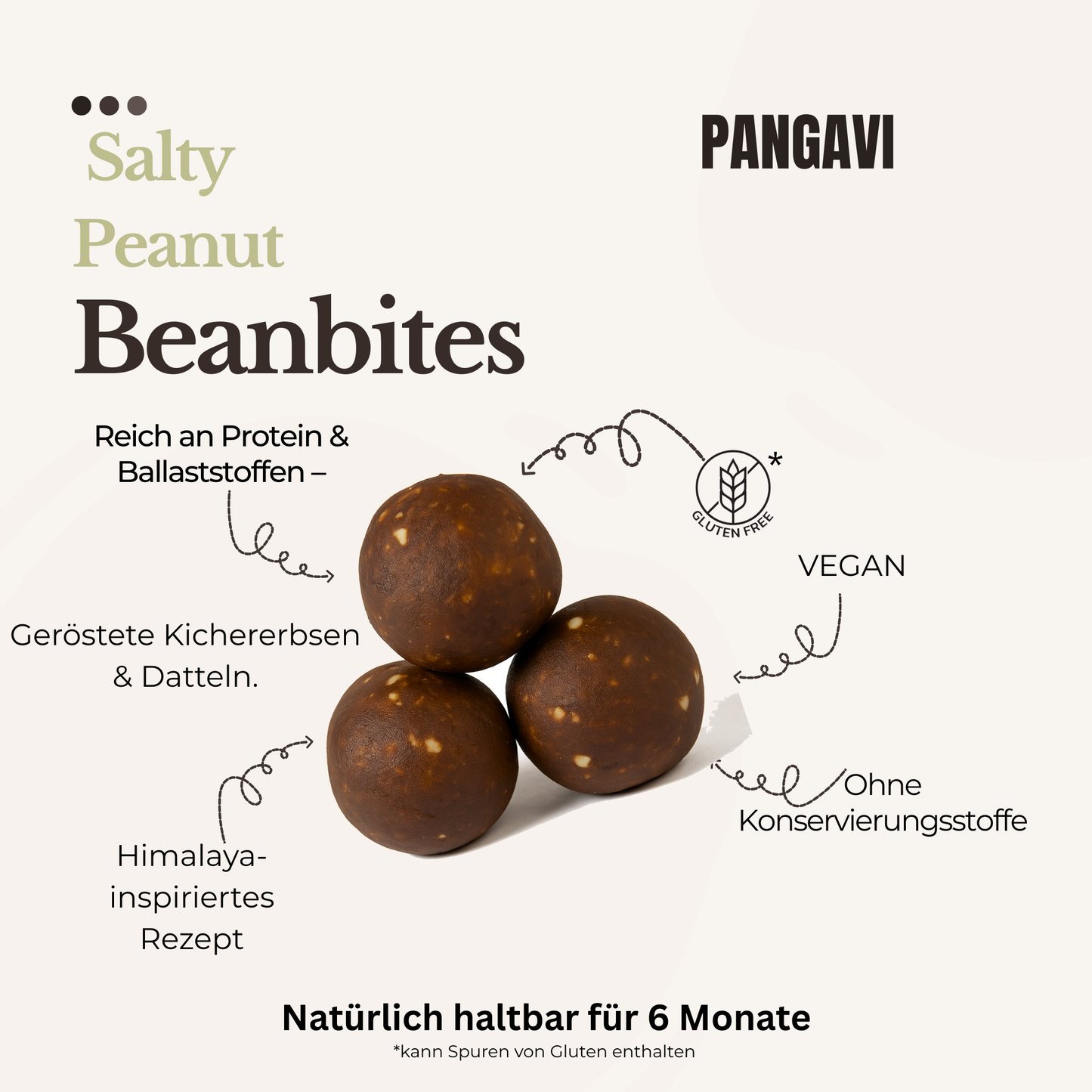Beanbites Salty Peanut (80g) | Protein balls | Bean power